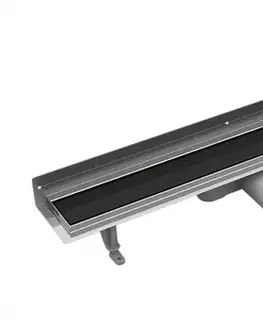 Sprchovacie kúty BESCO - Odtokový žľab VIRGO NEXT BLACK - Rozmer A - 60 cm ZLOL60VNB