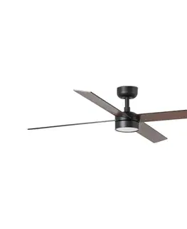 LED osvetlenie FARO Barcelona FARO 34356WT1S- LED stmievateľný látor RUDDER L 18 W/230 V, CCT (nastaviteľná teplota svetla), Ø 132 cm, hnedá/čierna, WT + diaľkové ovládanie 34356WT1S-D