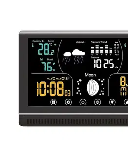 Meteostanice, teplomery a vlhkomery Winner Group - Meteostanica s LCD farebným dispejom a budíkom 5xAAA WINMETEOWG3