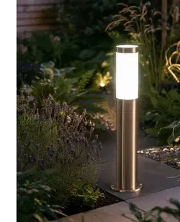 Záhradné lampy BRILAGI - LED stmievateľná vonkajšia lampa ELIA 1xE27/6W/230V 2700-6500K IP44 50 cm chróm BG5747+AI0042