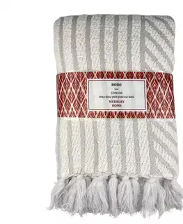 Ozdobné prikrývky Deka Boho 130x160 biela Merkury Home