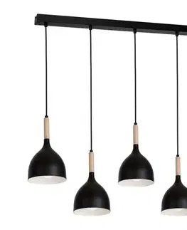 Svietidlá  Luster na lanku NOAK WOOD 5xE27/60W/230V 1877