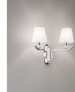 Svietidlá Ideal Lux - Krištáľové nástenné svietidlo PEGASO 2xE14/28W/230V lesklý chróm 059211