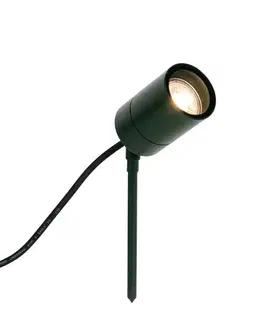 LED reflektory a svietidlá s bodcom do zeme Bodový bod tmavozelený nastaviteľný IP44 - Solo