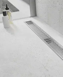 Sprchovacie kúty MEXEN/S - Flat 360 ° M33 odtokový žľab otočný 90, nerez 1033090-40