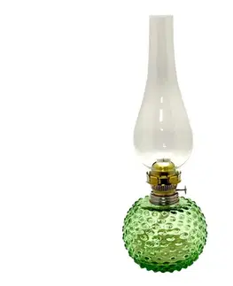 Lampy Floriánova huť Petrolejová lampa EMA 38 cm svetlozelená 110-0320-0000-22-05-000
