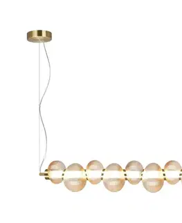 Svietidlá  LED luster na lanku BOLLA LED/32W/230V zlatá/zadymená béžová ML1426