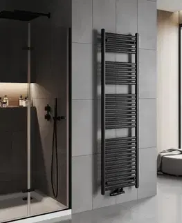 Radiátory do kúpeľne MEXEN - Hades vykurovací rebrík/radiátor 1800 x 500 mm, 843 W, čierna W104-1800-500-00-70