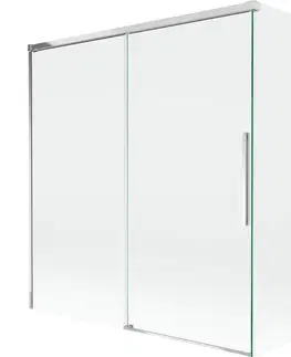 Sprchové dvere MEXEN/S - Rox vaňová zástena 2-krídlová posuvná 150 + 70 x 150, transparent, chróm 8C9-150-070-01-00