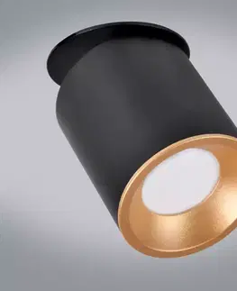 Moderné lampy do obývačky Lampa Haron čierna a zlatá GU10 LW1