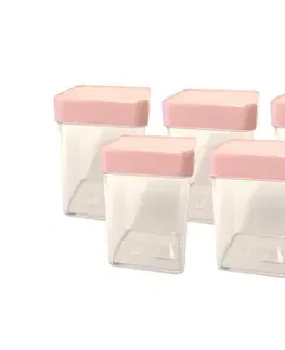 Dózy na potraviny PETRA PLAST - Sada dóz 6ks umelá hmota, 150ml 5,5x8x5,5cm, rôzne farby