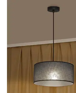 Svietidlá  Luster na lane ALBA 1xE27/15W/230V priemer 40 cm sivý W-KM 4020/1 BK+GR