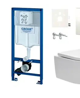 Záchody Cenovo zvýhodnený závesný WC set Grohe do ľahkých stien / predstenová montáž + WC SAT Brevis SIKOGRSBR2S SIKOGRSBR2S