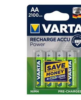 Predlžovacie káble Varta 56706 - 4 ks Nabíjacia batéria ACCU AA NiMH/2100mAh/1,2V 56706101404