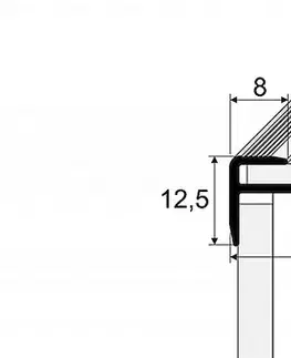 Schodové lišty a profily Schodový profil 8 mm pre krytiny do 3 mm (skrutkovací) Stříbro E01