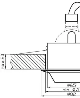 Stropná svetla Chrómové stropné svietidlo do kúpeľne IP65 SH-02