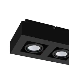 Svietidlá Eglo 31063 - LED bodové svietidlo MENDOZA 2xLED/4,7W/230V 3000K čierne 31063