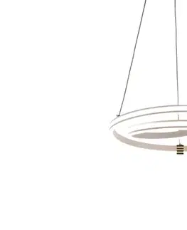 Stropná svetla SANTA lampa wisząca złoty 32W LED 3000, 4000, 6500K maskownica biały