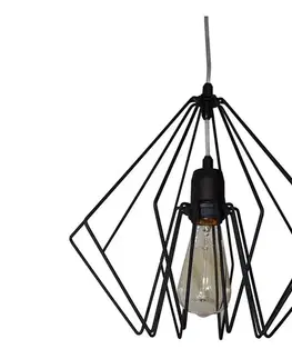 Svietidlá  Luster na lanku GIZA 1xE27/15W/230V W-KM 1301/1 BK