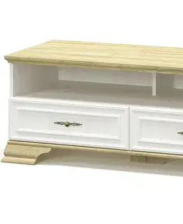 TV stolíky NABBI Igins TV-2DRW tv stolík sosna Andersen / dub zlatý