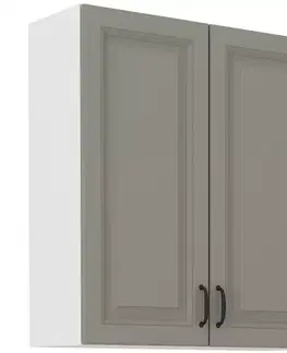 Kuchynské skrinky visiace Kuchynská skrinka Stilo claygrey/biely 80g/90 2f