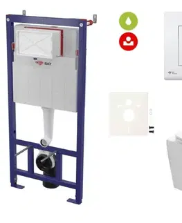 Záchody Závěsný WC set do lehkých stěn / předstěnová SAT Infinitio SIKOSSIN20KECO SIKOSSIN20KECO