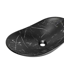 Umývadlá Umývadlo na dosku SAT Infinitio 61,5x36 cm čierny matný mramor, bez prepadu SATINF61536MRBKM SATINF61536MRBKM