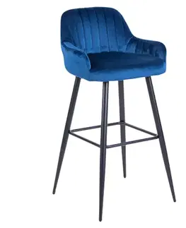Barové stoličky Barová stolička  2-170ap Blue Velvet