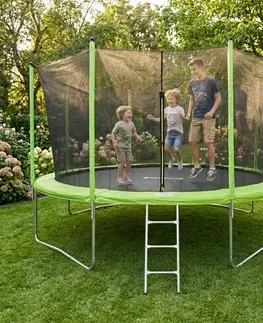 Trampolíny Trampolína s ochrannou sieťou a schodmi inSPORTline Irbiso 427 cm