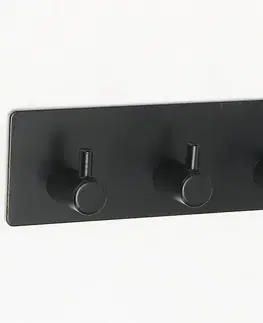 Vešiaky a háčiky na stenu Vešiak kovový 3-háčik čierna BHK0051A-A
