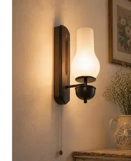 Svietidlá BRILAGI - LED Nástenné svietidlo COTTAGE 1xE14/40W/230V buk/biela BG1502+BG2270