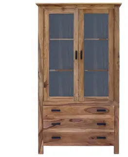 Knižnice Vitrína Rami 100x180x45 indický masív palisander