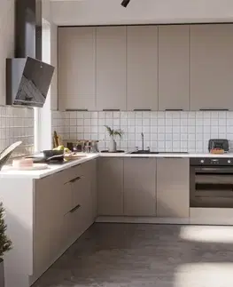 Modulový kuchynský nábytok Kuchynská linka Aria TA/WH 260x230 cm bez kuchynskej dosky