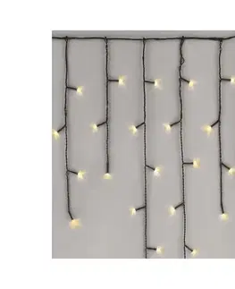 Vianočné osvetlenie  D1CW01 Standard LED spojovacia vianočná reťaz cencúle 2,5 m vonkajšia teplá biela časovač
