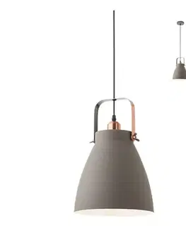 Svietidlá Redo 01-1275 - Luster na lanku ARNE 1xE27/42W/230V šedá 01-1275