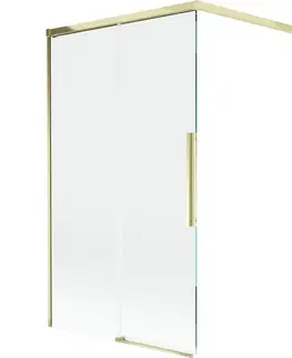Sprchové dvere MEXEN/S - Rox vaňová zástena 2-krídlová posuvná 100 x 150, transparent, zlatá 8C9-100-003-50-00