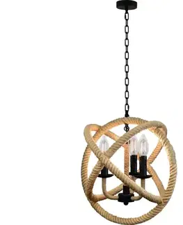 Svietidlá  LED Luster na reťazi ROPE GLOBO 3xE14/4,3W/230V SA0632+P4094