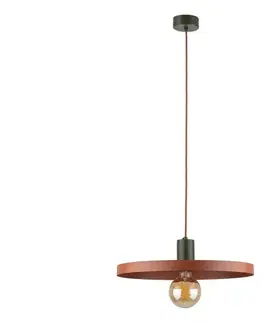 Svietidlá  Luster na lanku SILA 1xE27/15W/230V pr. 40 cm tehlová/zelená 10750