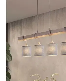 Svietidlá BRILAGI - LED luster na lanku NUBILA 4xE27/60W/230V sivá 1xEG49927A+4xBG1582