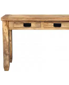 Konzolové stolíky Konzolový stolík Devi 110x76x40 indický masív mango