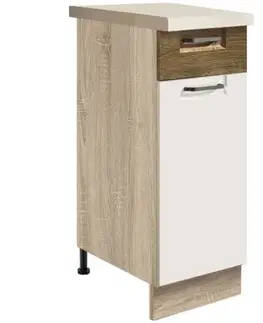 Kuchynské skrinky stojace Skrinka do kuchyne Favorit 1d Sonoma/White+Ribbeck