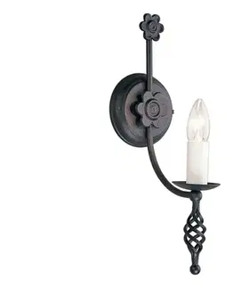 Svietidlá Elstead BY1-BLACK - Nástenné svietidlo BELFRY 1xE14/60W/230V BY1-BLACK