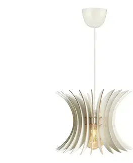 Svietidlá  Luster na lanku 1xE27/60W/230V biela pr. 20 cm 390FLH1550