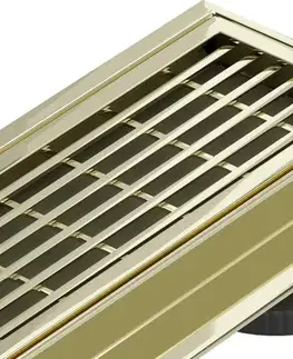 Sprchovacie kúty MEXEN/S - Flat 360° M33 podlahový žľab otočný 50, zlatý 1533050-40