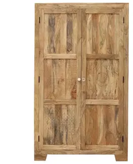 Šatníkové skrine Skriňa Manu 120x200x60 indický masív mango