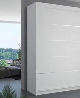 Šatníkové skrine ArtAdrk Šatníková skriňa  ESTEVA | biela 200 cm
