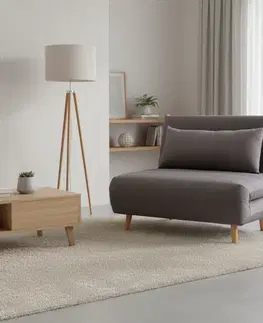 Klasické kreslá a kreslá ušiak Signal Rozkladacie kreslo SPIKE VELVET | tmavosivá