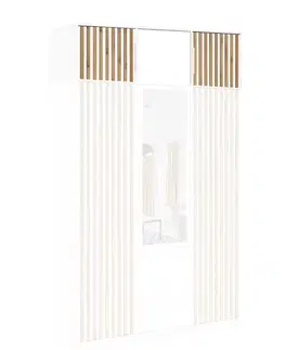 Šatníkové skrine Nadstavba na skrinu INDI LUX  3D, biela
