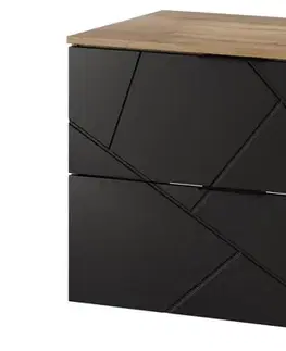 Skrinky do kúpeľne Szynaka Skrinka pod umývadlo MAZI BLACK 38 | 80 cm