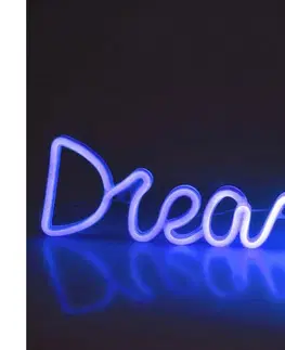 Svietidlá  LED Neónová nástenná dekorácia DREAM LED/3W/3xAA USB modrá 327109